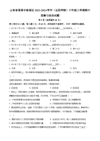 山东省淄博市临淄区2023-2024学年(五四学制)六年级上学期期中道德与法治试题（原卷+解析）