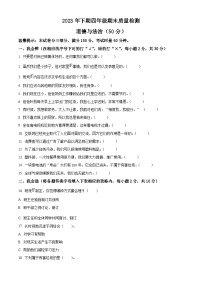 2023-2024学年湖南省邵阳市新邵县统编版四年级上册期末考试道德与法治试卷（原卷版+解析版）