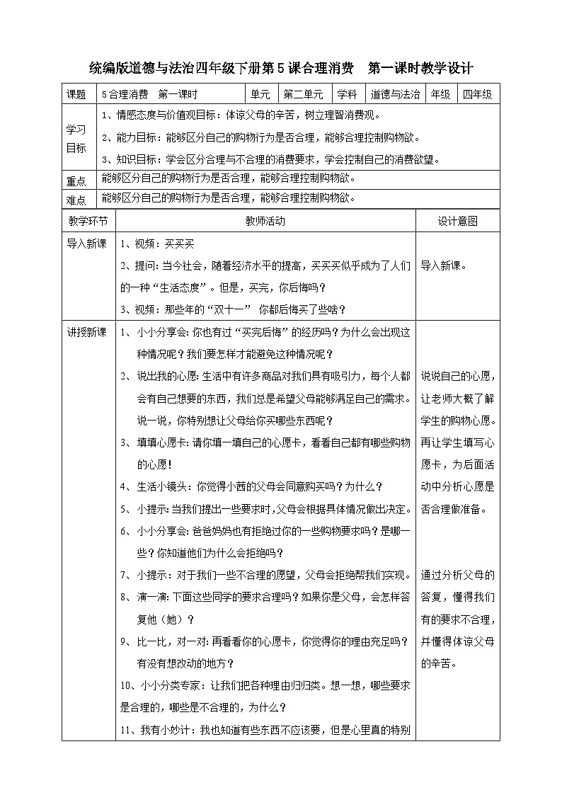 5 合理消费  第一课时（课件+教案+素材）01