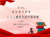 部编版六年级道德与法治上册第一单元《我们的守护者-感受生活中的法律》第一课时PPT课件