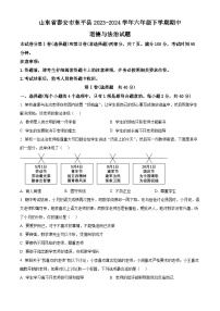 山东省泰安市东平县2023-2024学年（五四学制）六年级下学期期中道德与法治试题（原卷版+解析版）