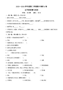 2023-2024学年河北省邯郸市临漳县统编版五年级下册期中考试道德与法治试卷（原卷版+解析版）