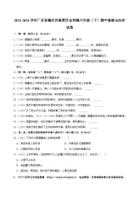 广东省肇庆市高要区金利镇2023-2024学年六年级下学期期中道德与法治试卷