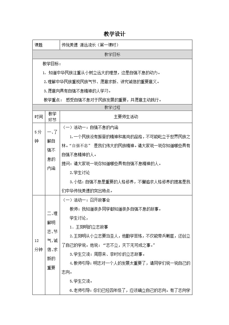 【核心素养】部编版道德与法治五上10《传统美德 源远流长》第1课时(课件+教案)01