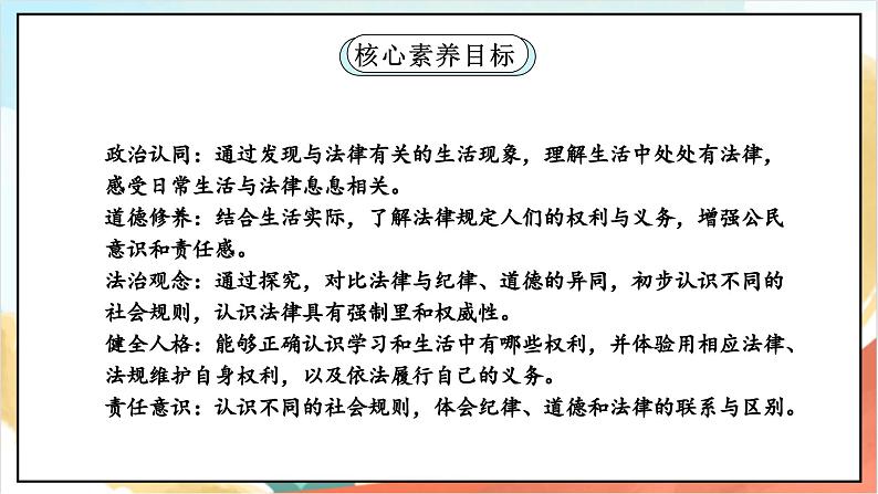 统编版道法六年级上册 1.1 感受生活中的法律 第一课时  课件第2页