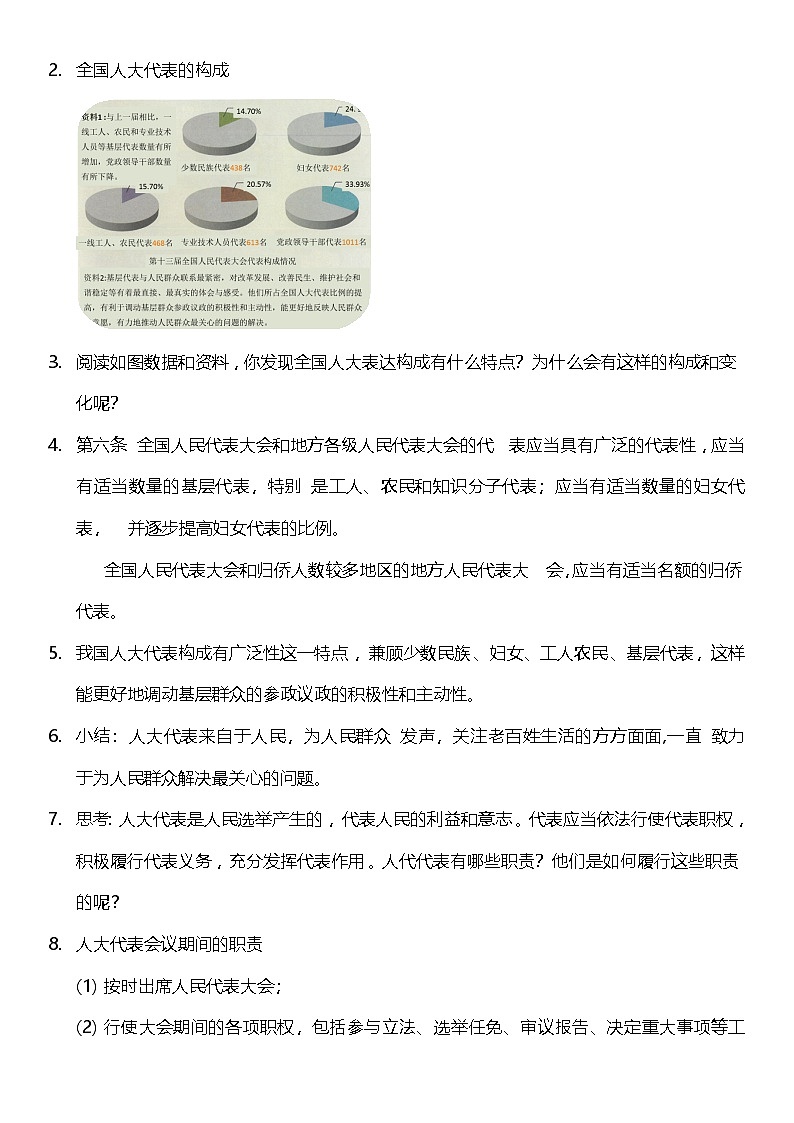 【核心素养】6.2 《人大代表为人民》  第二课时 课件+教案+素材02
