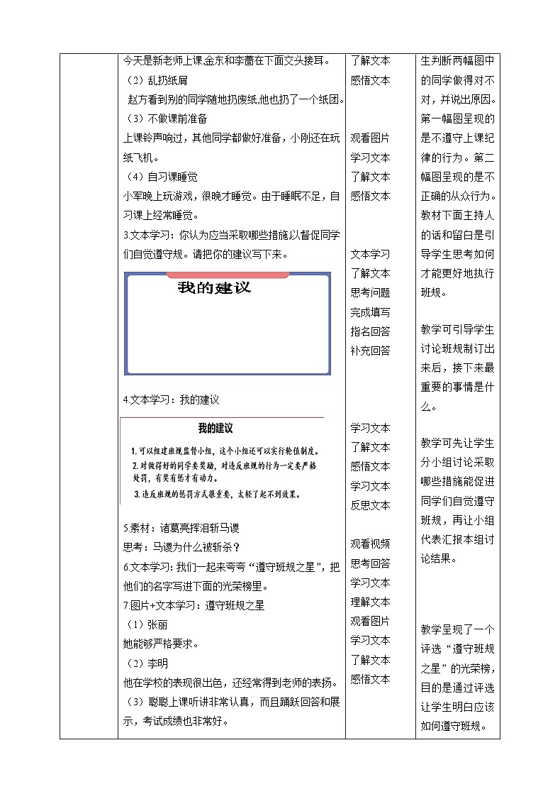【新课标】四年级上册道德与法治第2课《我们的班规我们订》教案教学设计（第二课时）02