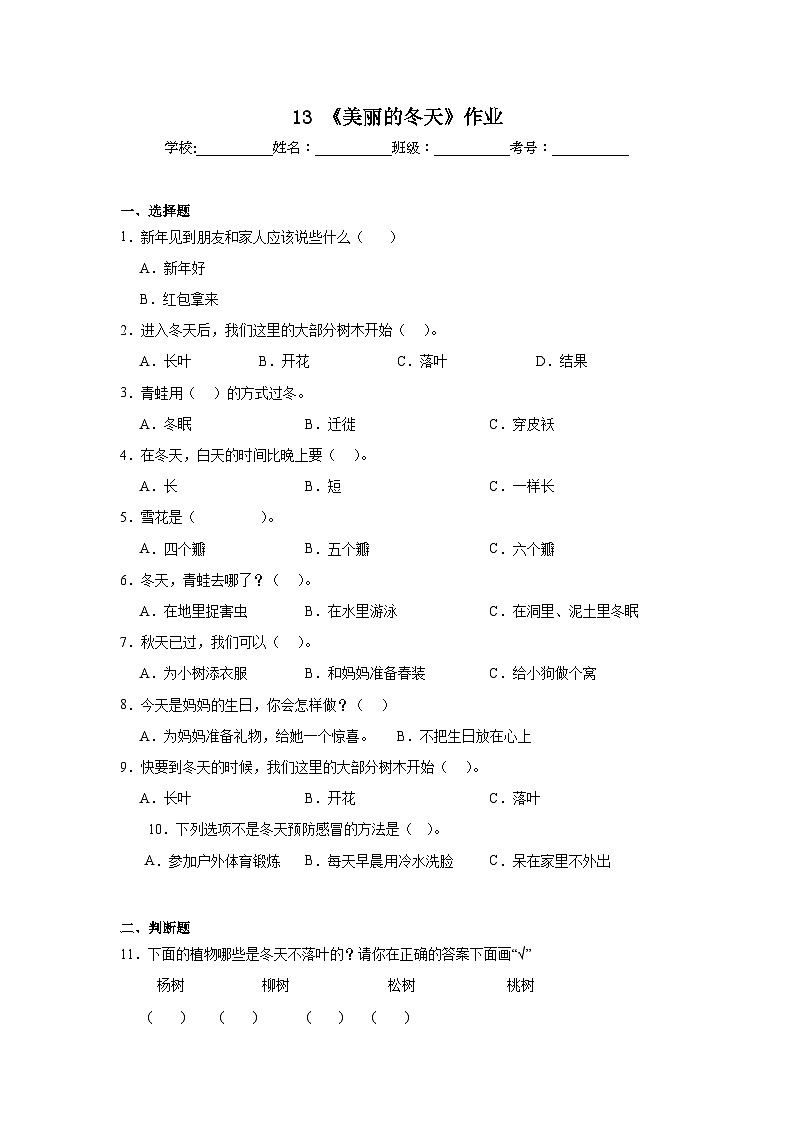 13《美丽的冬天》作业01