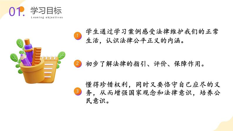 【核心素养】部编版道法六年级上册 第一课 感受生活中的法律 第三课时 法律作用大 课件+同步教案02