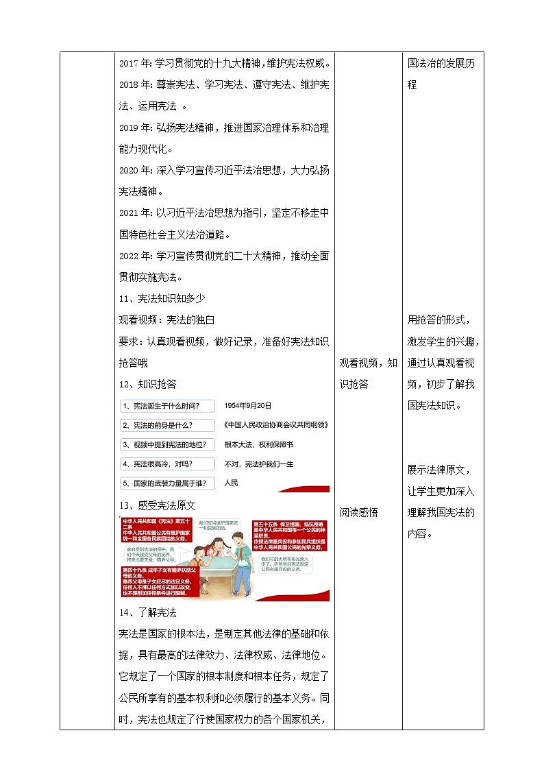 部编版六年级道德与法治上册第2课《宪法是根本法》优质教案03