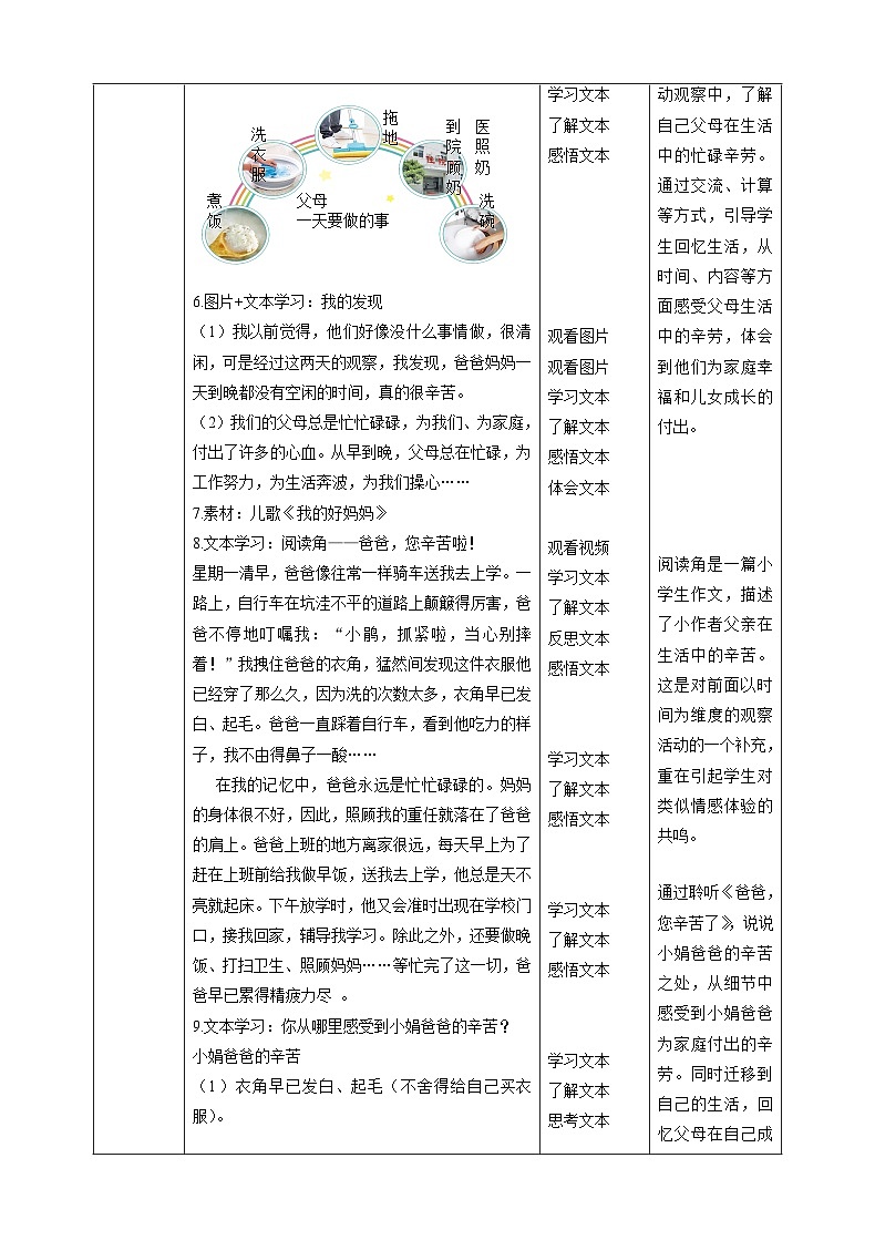 【新课标】四年级上册道德与法治第4课《少让父母为我操心》教案教学设计（第一课时）第3页