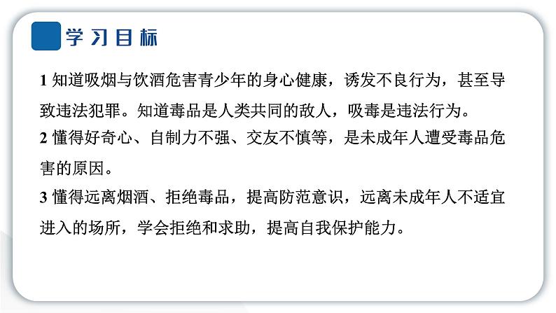 人教统编版道德与法治五年级上册第一单元面对成长中的新问题3 主动拒绝烟酒与毒品（教学）习题课件第2页