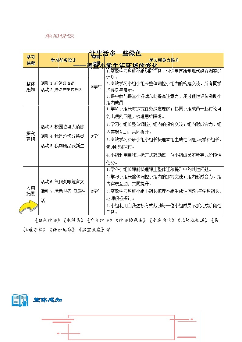 第四单元 导学案  道德与法治四年级上册统编版第3页