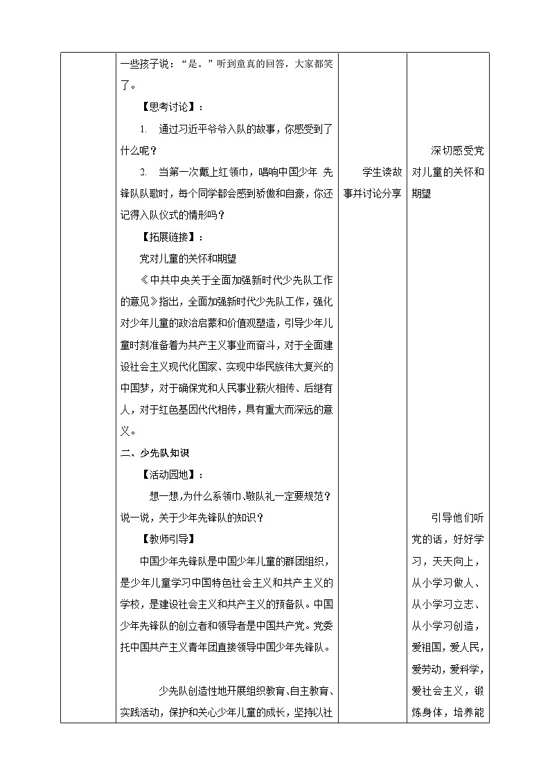第5讲第一课《光荣的少先队》教学设计第2页