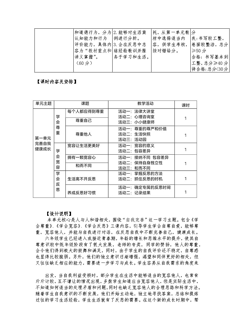 小学道德与法治第1单元完善自我 健康成长-教学设计-2024-2025年度人教版六下第3页