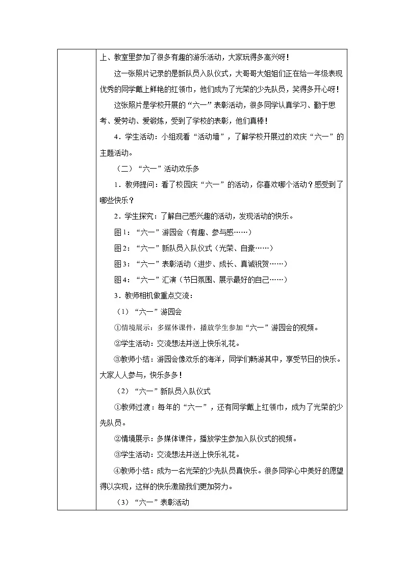 第13课 快乐儿童节（第1课时）教学设计 道德与法治一年级下册统编版（2024）第2页