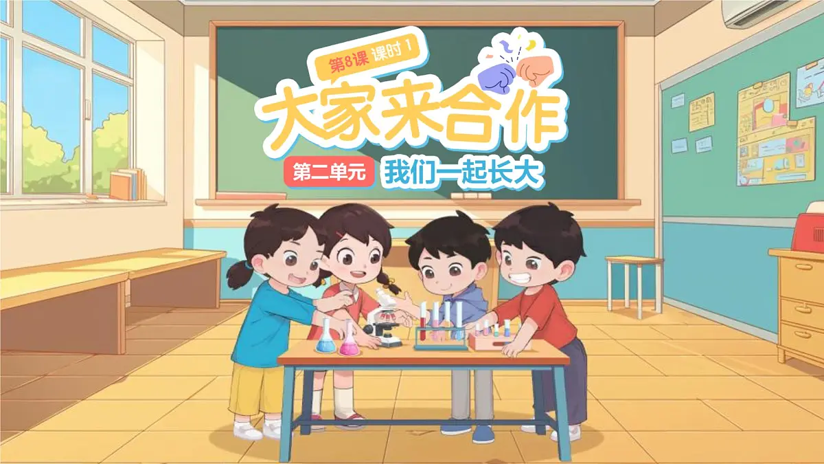 第8课《大家来合作》第1课时 课件 道德与法治统编版（2024）一年级下册第1页