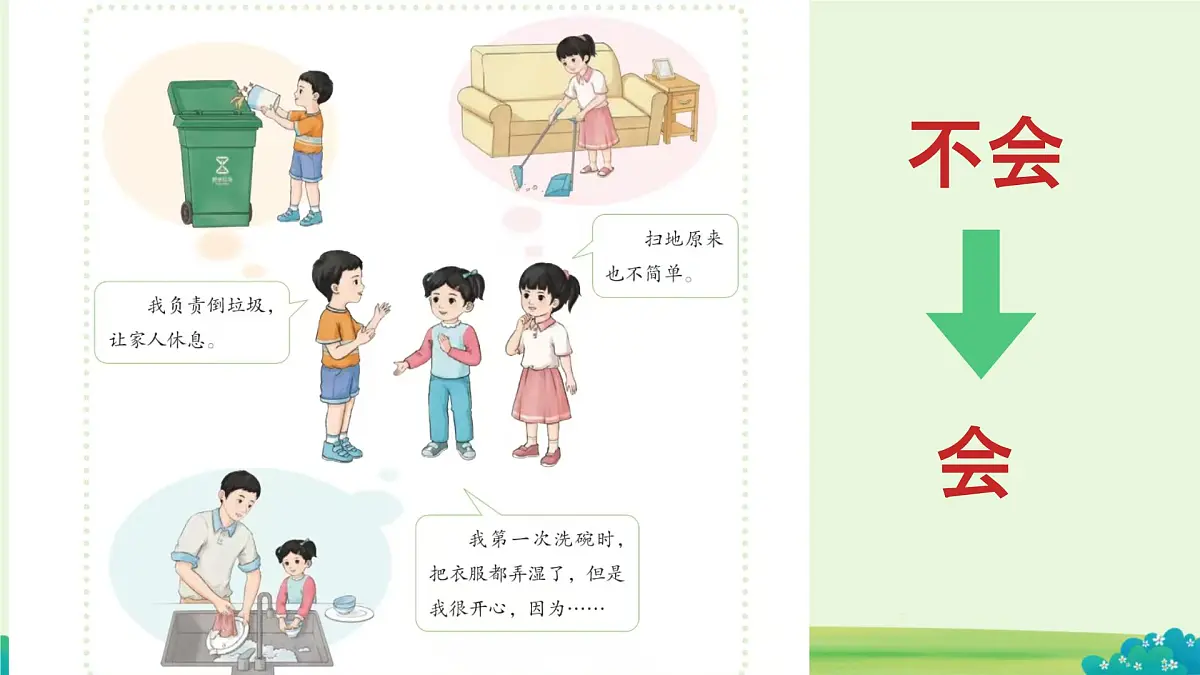 小学政治 (道德与法治)统编版（2024）一年级下册（2024）第三单元第12课 学做家务活 课件第6页