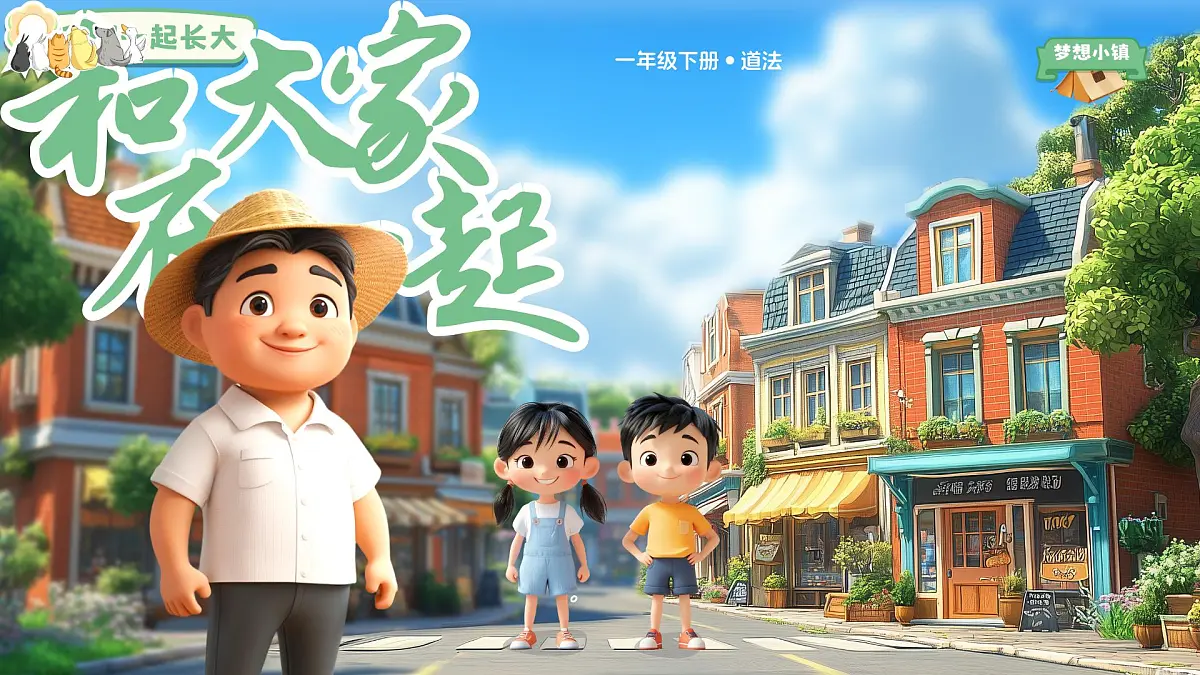 小学政治 (道德与法治)统编版（2024）一年级下册2.5 和大家在一起 课件第1页