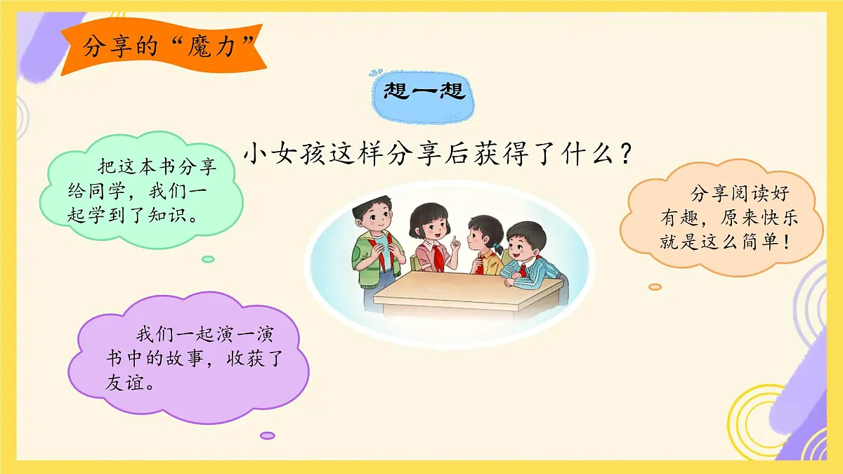 小学政治 (道德与法治)统编版（2024）一年级下册2.7 我们爱分享 课件第5页