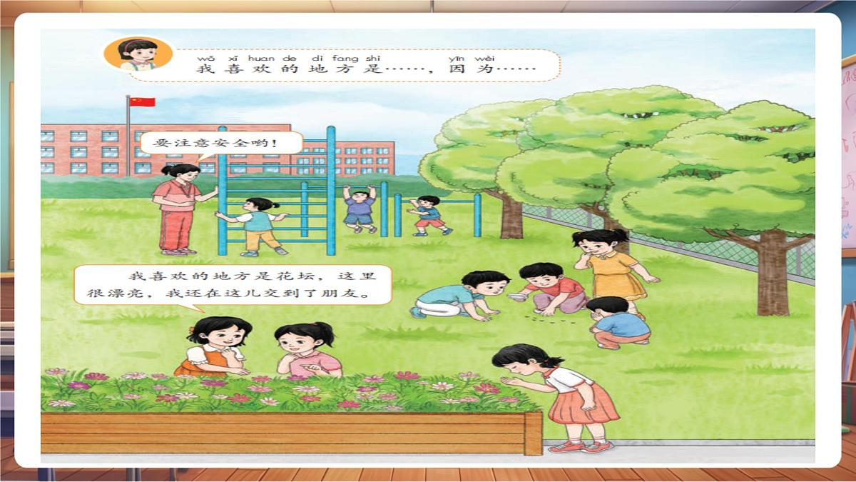 第3课《这是我们的校园》第 2 课时 我喜欢的地方 这个地方很特别 教学课件第8页
