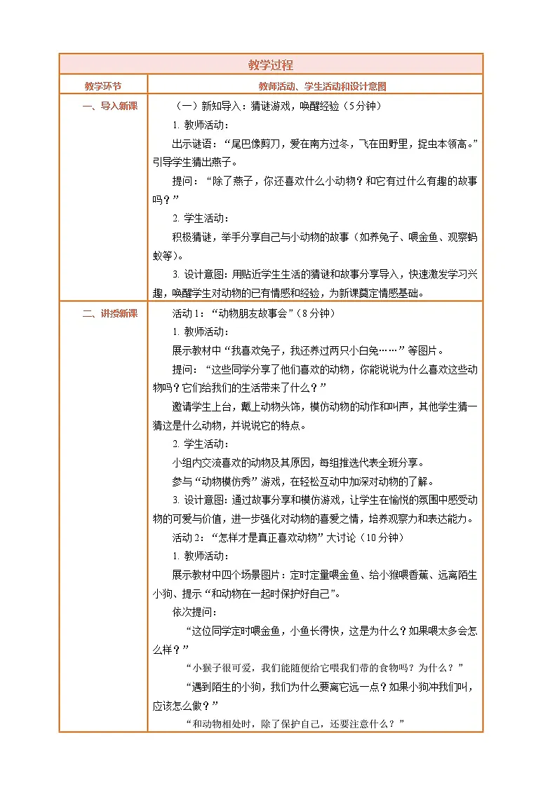 2026年统编版二年级道德与法治下册 6.2《爱护动植物——和动物好好相处》教案设计第2页