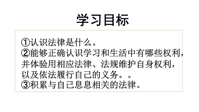 六年级上册道德与法治1.1《感受生活中的法律》第一课时课件第2页