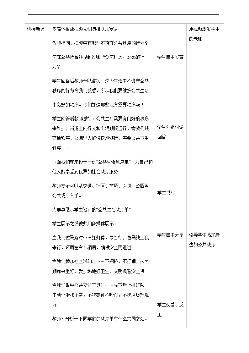 第5课 建立良好的公共秩序 第1课时 教案02