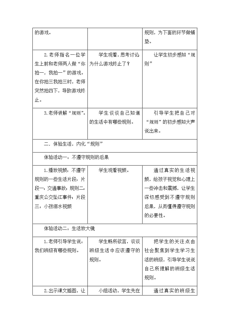 第二单元6《班级生活有规则》教学设计第2页