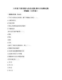 2020-2021学年六年级下册道德与法治试题-期中达标测试题-部编版（含答案）