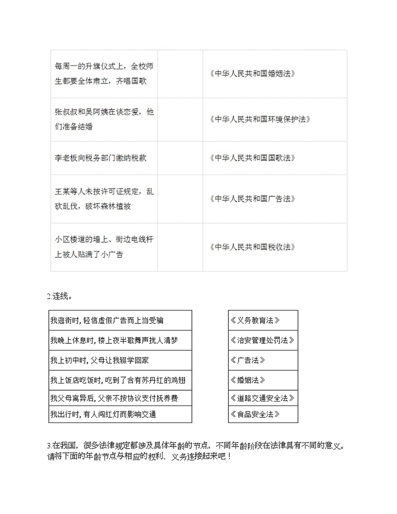 六年级上册道德与法治试题-第四单元 法律保护我们健康成长 测试题-部编版（含答案）03