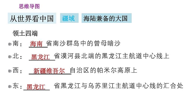 人教版八年级地理上册习题课件 第1章 巩固强化复习训练03