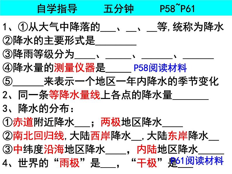 人教版七年级上册第三章 第三节降水的变化与分布课件PPT02