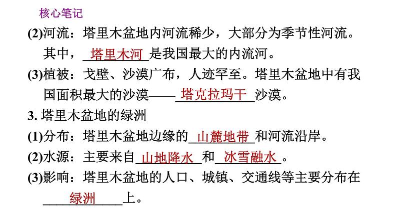 人教版八年级下册地理习题课件 第八章 8.2.1 沙漠和戈壁广布第3页