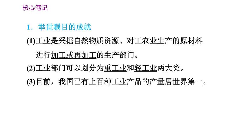 人教版八年级上册地理习题课件 第4章 4.2  快速发展的工业第2页