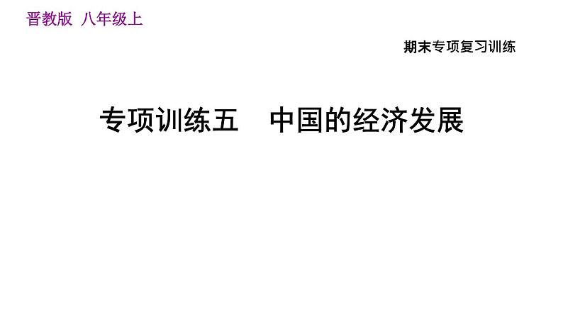 人教版八年级上册地理 期末专项训练 习题课件01