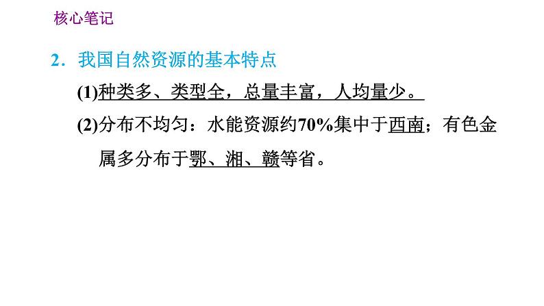 人教版八年级上册地理习题课件 第3章 3.1 丰富的自然资源第3页