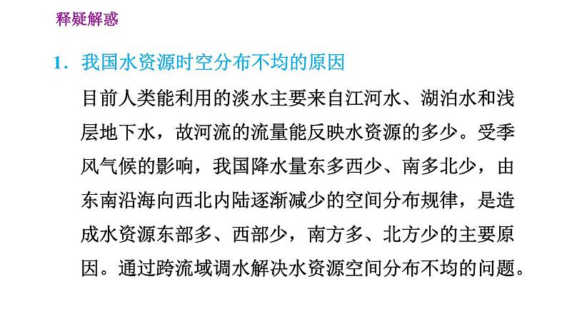 人教版八年级上册地理习题课件 第3章 3.3 紧缺的水资源06