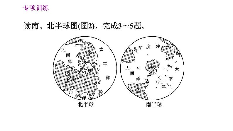 晋教版七年级上册地理习题课件 期末专项复习训练 专项训练三　 陆地和海洋第6页
