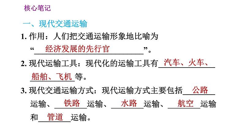 人教版八年级上册地理习题课件 第4章 4.1.1 交通运输02