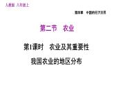 人教版八年级上册地理习题课件 第4章 4.2.1 农业及其重要性　我国农业的地区分布