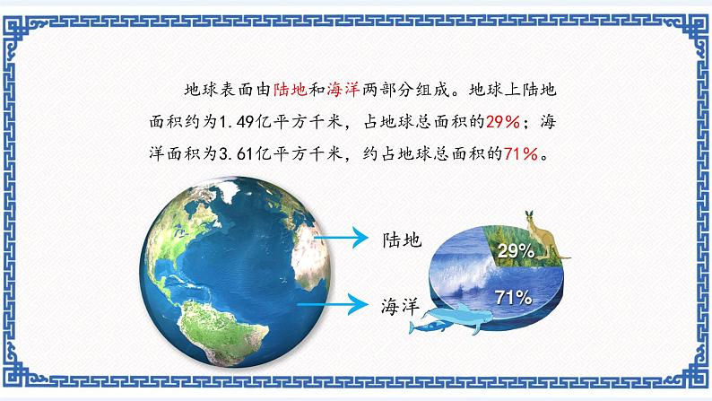 粤教版七年级地理上册：3.1 陆地与海洋的分布 课件08