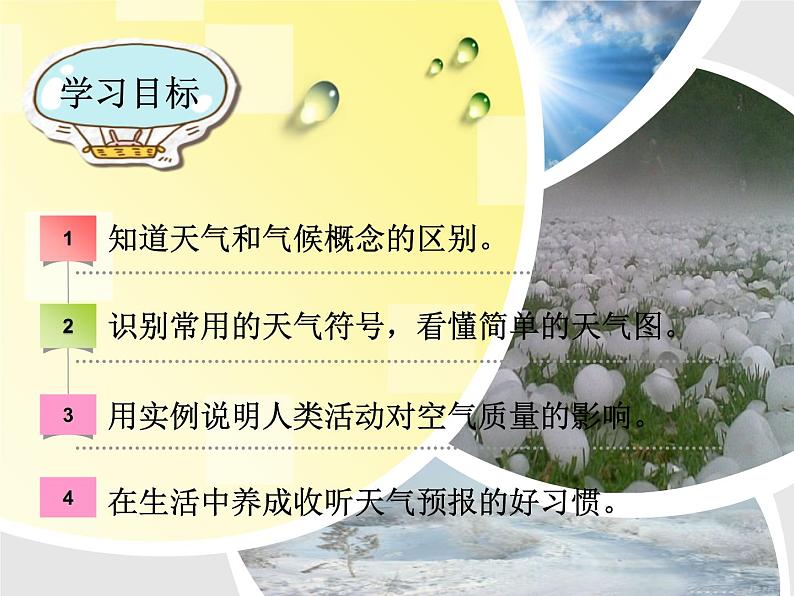 粤教版七年级上册 4.1 天气和天气预报 课件第2页