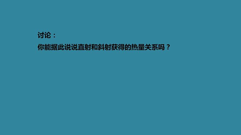 商务星球版七年级地理上册课件1活动课-太阳光直射、斜射对地面获得热量的影响06