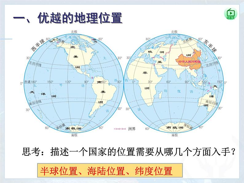 粤教版初中地理八年级上册课件1.1 位置和疆域第3页