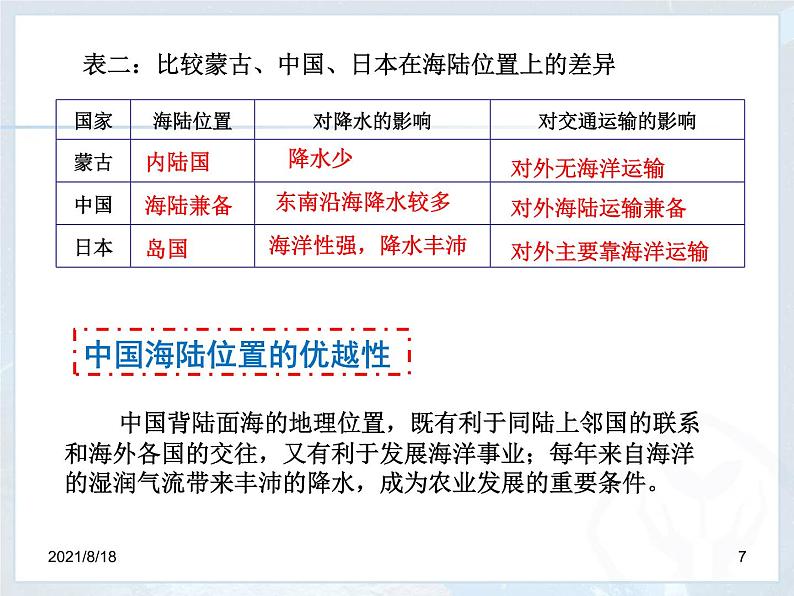 粤教版初中地理八年级上册课件1.1 位置和疆域第7页