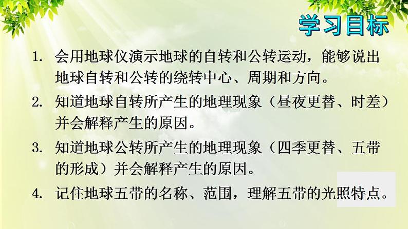 人教版七年级地理上册 第一章 地球和地图 第二节 地球的运动 课件02