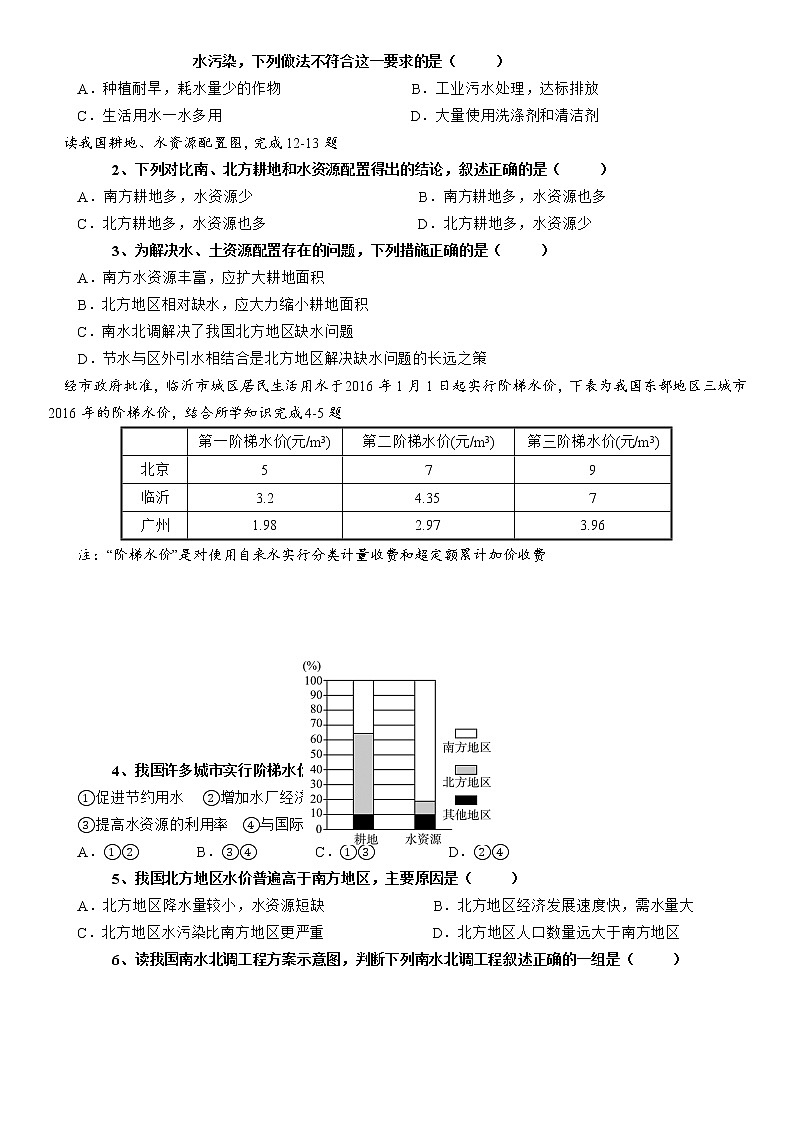 3.3 中国的水资源 学案-湘教版八年级地理上册02