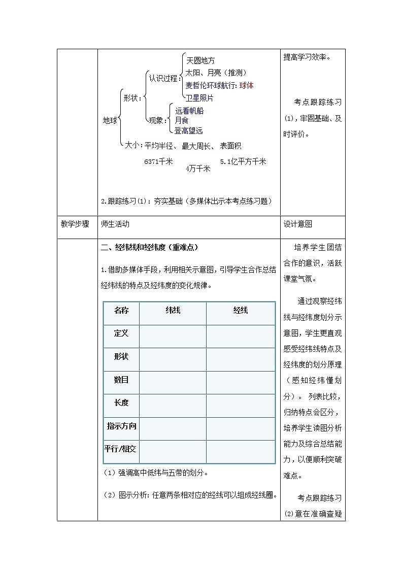 人教版（新课标）七年级地理上册：1.1 地球和地球仪-教案（1）02