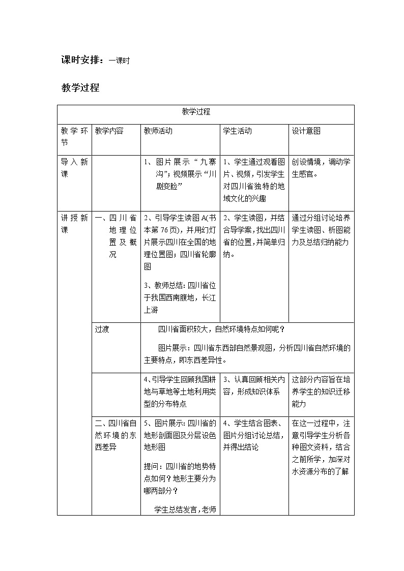 中图版七年级地理下册：第七章 7.3 四川省-教案（1）02